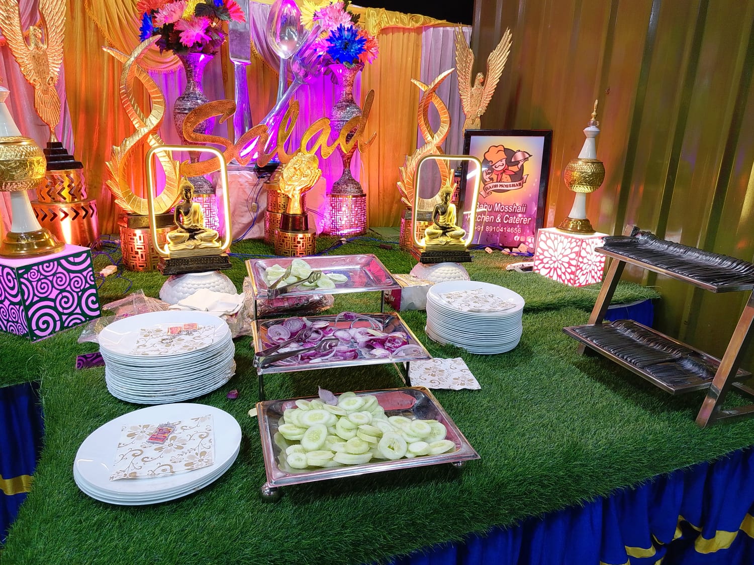 Traditional Bengali Wedding Catering Setup in Kolkata