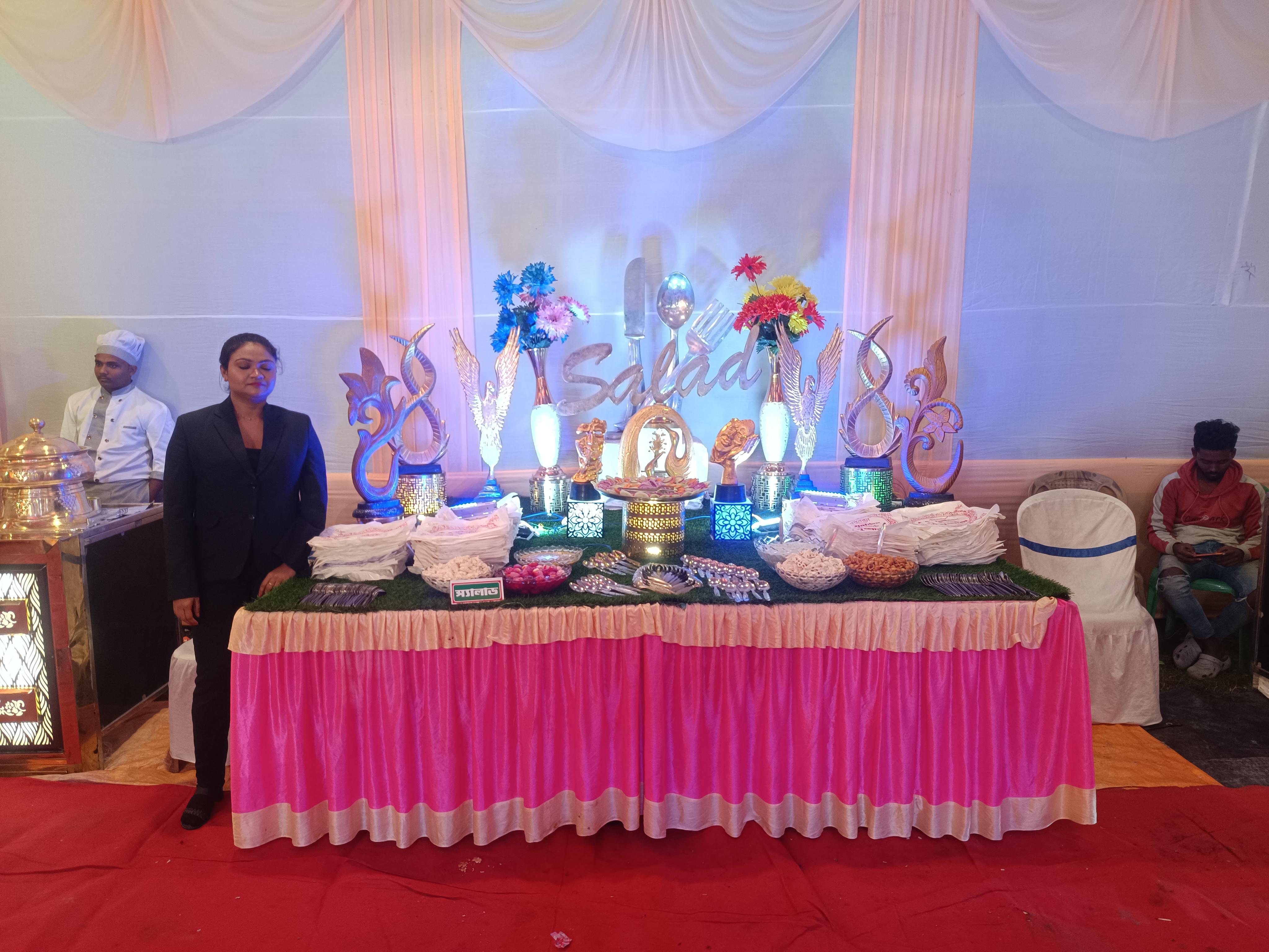 Traditional Bengali Wedding Catering Setup in Kolkata